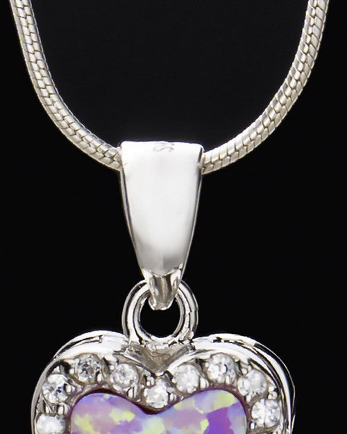 Sterling Silver Safekeeping Heart Cremation Urn Pendant