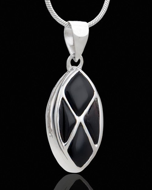 Silver Plated Optimistic Cremation Urn Pendant