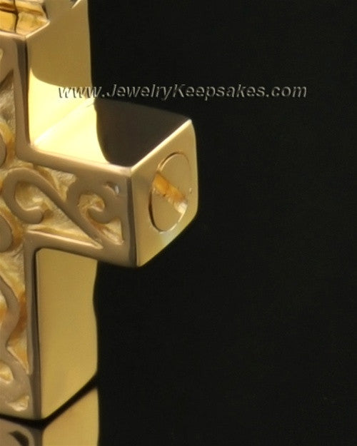 14k Gold Unity Cross Pendant