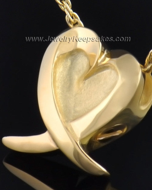 Gold Plated Wrap Around Heart Pendant