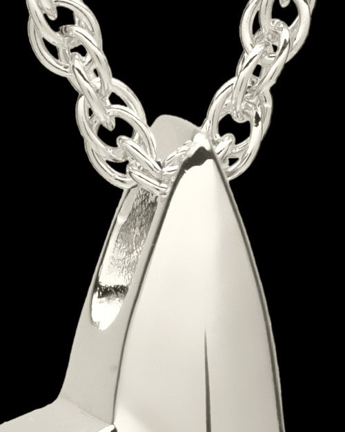 14k White Gold Fancy Cross Urn Pendant