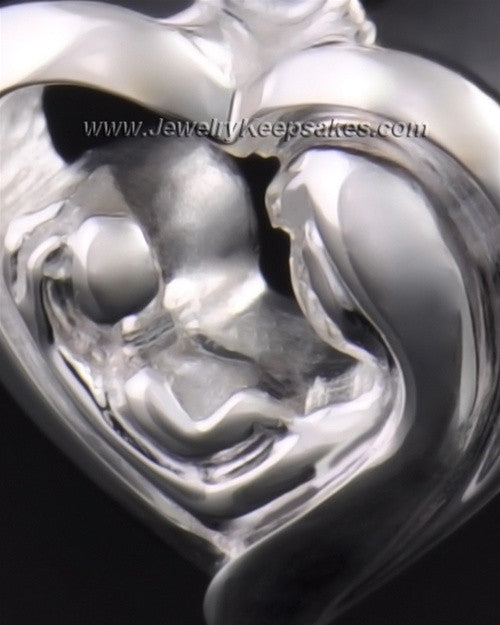 Sterling Silver Bond of Love Heart Cremation Keepsake