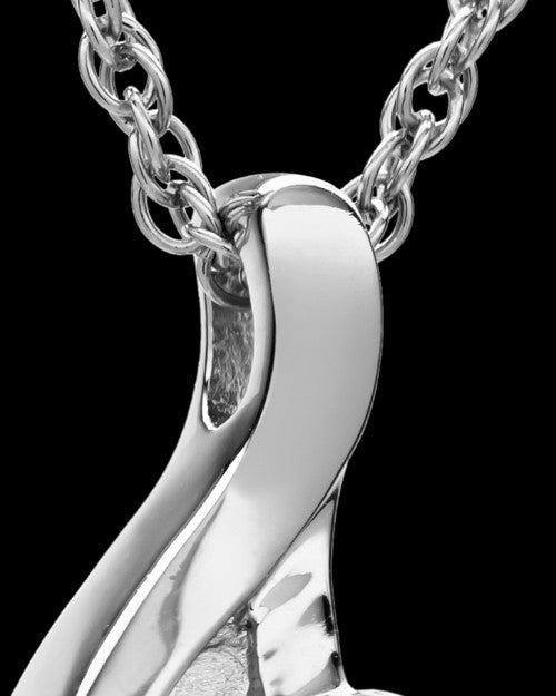 Sterling Silver Music to My Heart Cremation Necklace