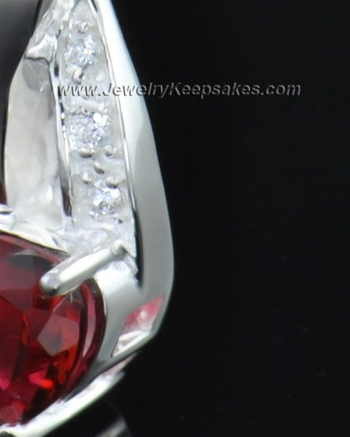 Sterling Silver Hearts Desire Cremation Necklace