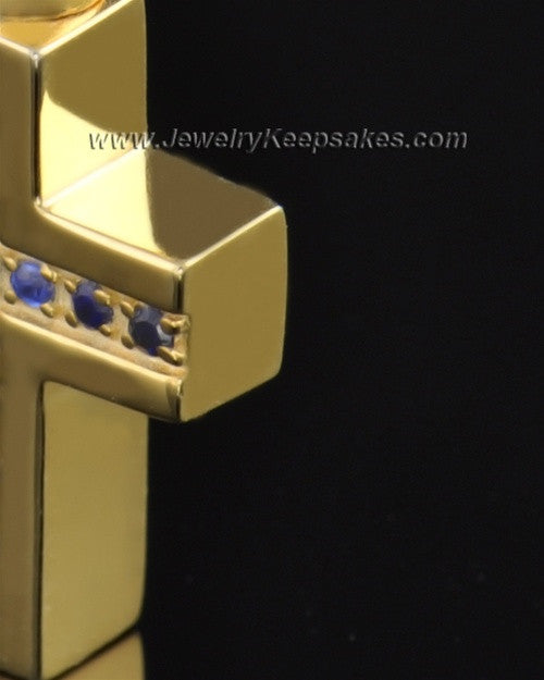 Gold Plated Royal Cross Cremation Necklace