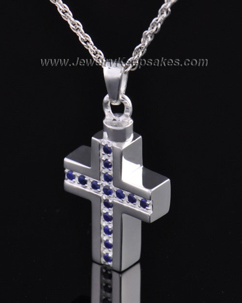 Sterling Silver Royal Cross Cremation Necklace