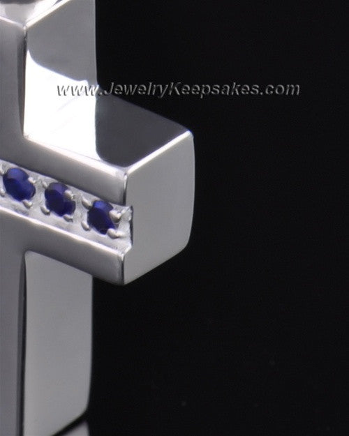 Sterling Silver Royal Cross Cremation Necklace