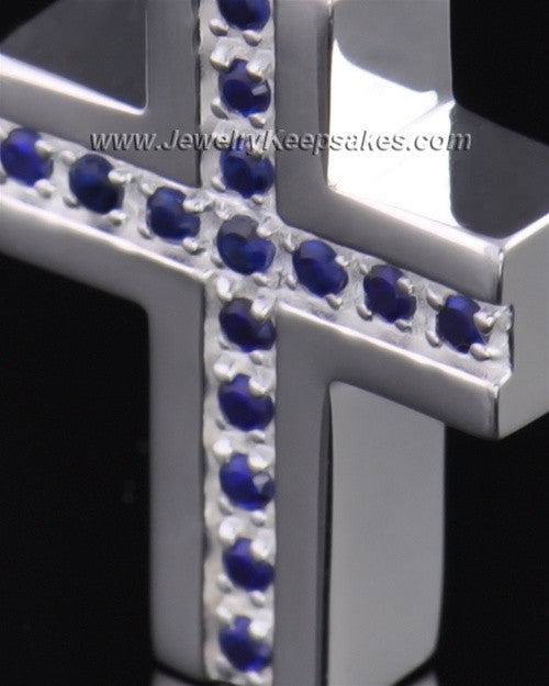 Sterling Silver Royal Cross Cremation Necklace