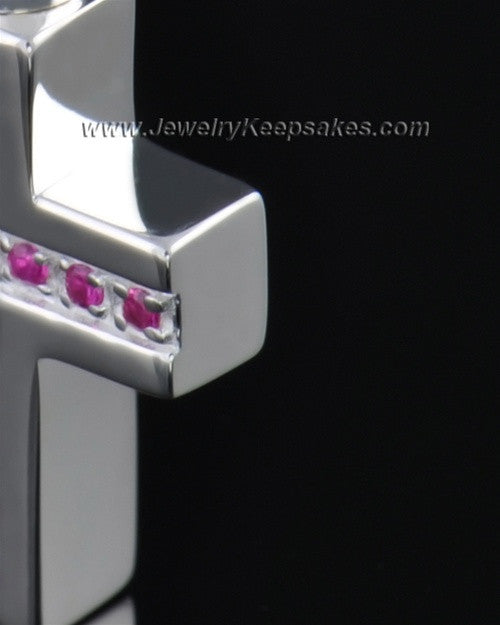 Sterling Silver Tender Cross Cremation Necklace