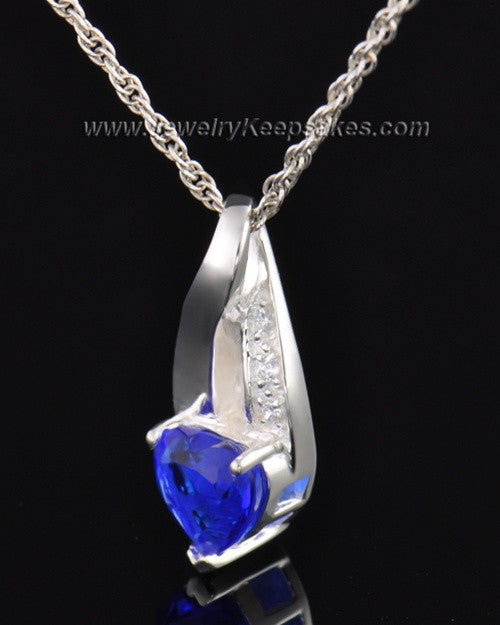 Sterling Silver Midnight Blue Cremation Necklace