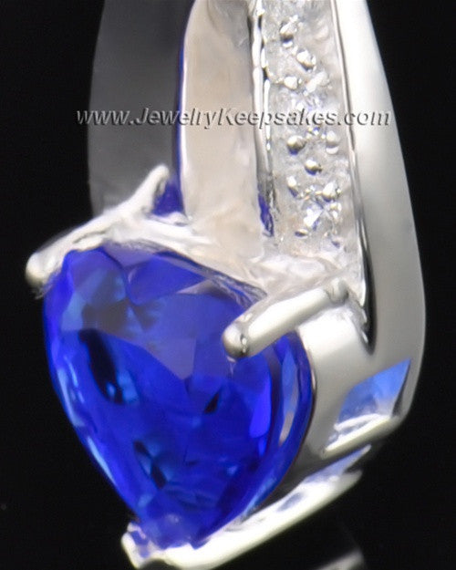 Sterling Silver Midnight Blue Cremation Necklace