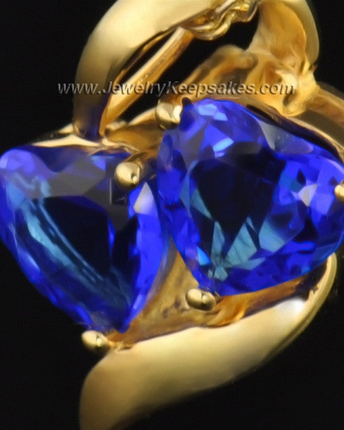 Gold Plated Hearts Entwined Cremation Necklace
