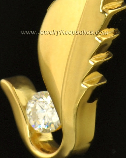 14k Gold Flutter of Memories Cremation Necklace