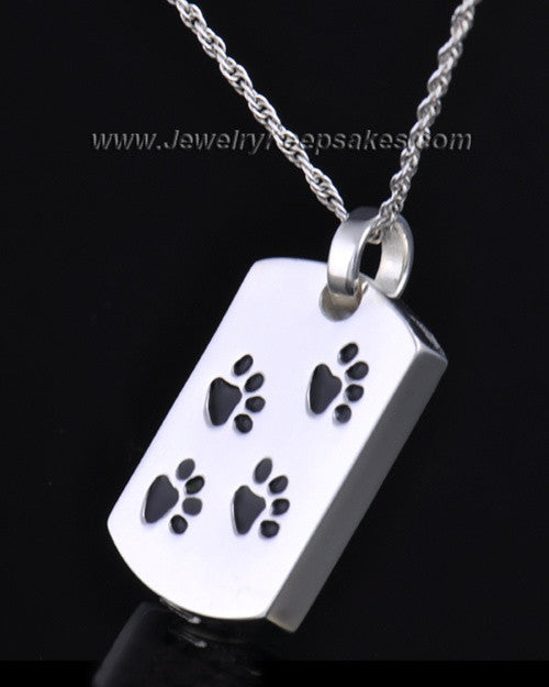 Ash Locket Sterling Silver Taking a Stroll Rectangle Pet Keepsake