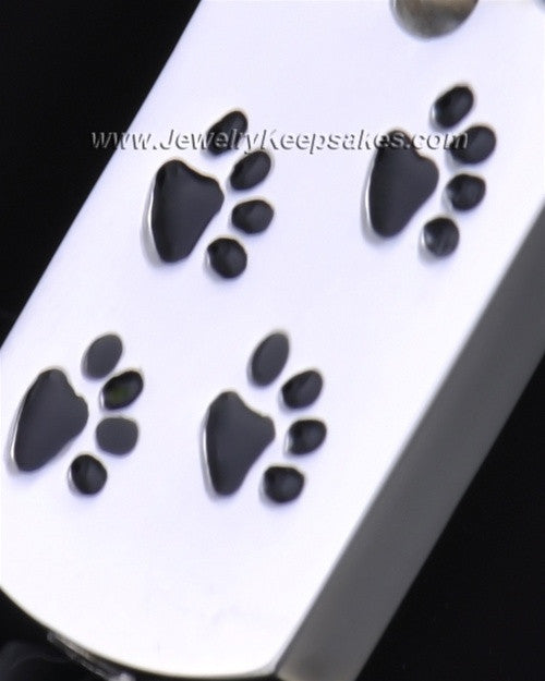 Ash Locket Sterling Silver Taking a Stroll Rectangle Pet Keepsake
