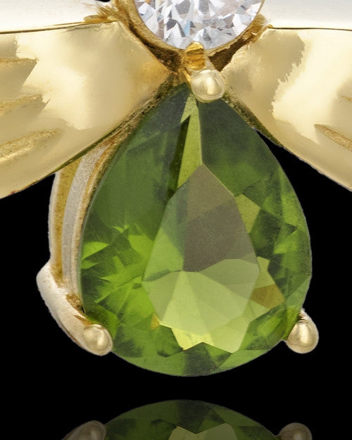 Gold Plated Green Lovely Messenger Urn Keepsake