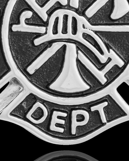 Stainless Fire Department Medallion Urn Pendant