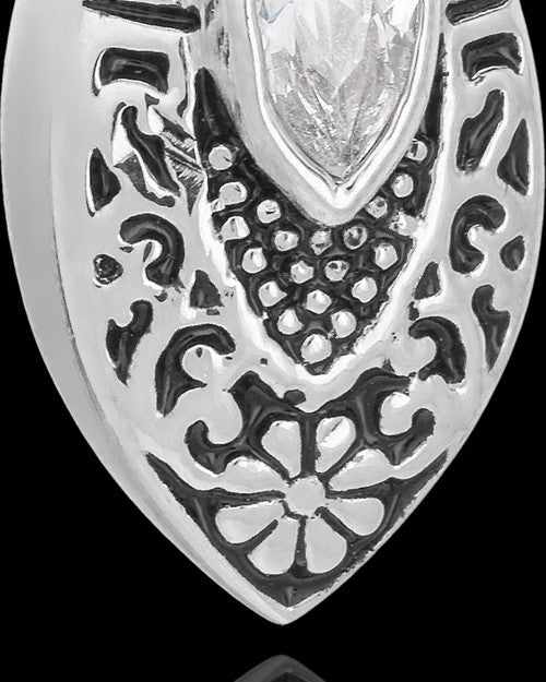 Stainless Decorated Teardrop Urn Pendant