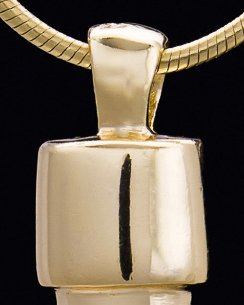 Gold Plated Vigilant Cylinder Keepsake Jewelry