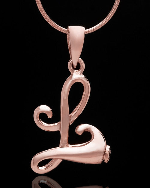Rose Gold Plated "L" Keepsake Jewelry