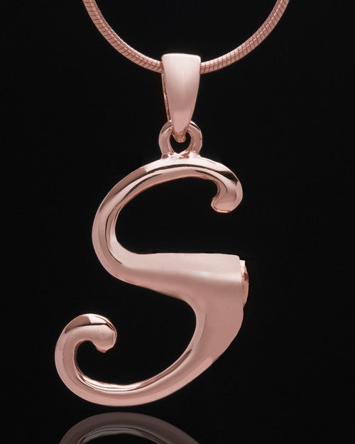 Rose Gold Plated "S" Keepsake Jewelry