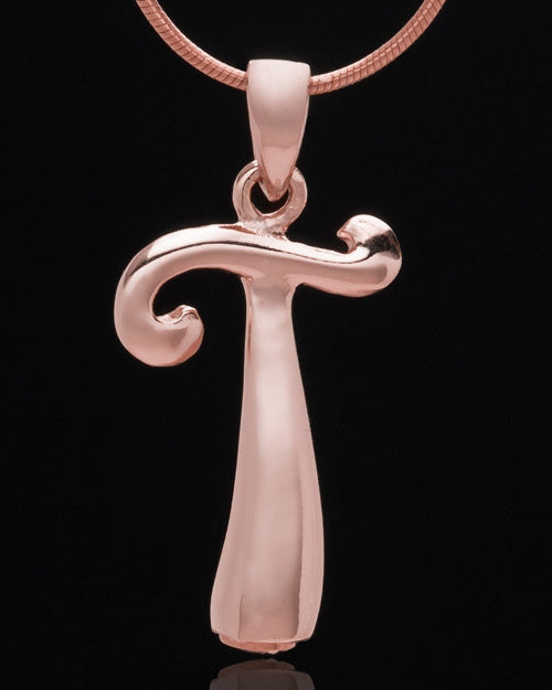 Rose Gold Plated "T" Keepsake Jewelry