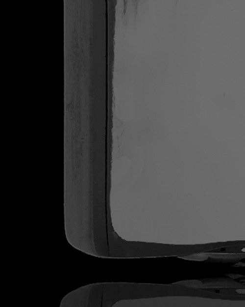 Black Plated Natural Rectangle