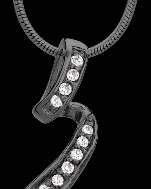 Black Plated Dewdrop Keepsake Jewelry