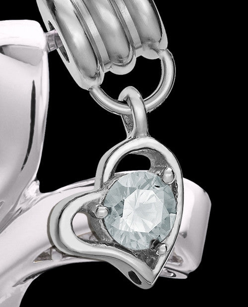 Sterling Silver April Fluid Cross Keepsake Jewelry