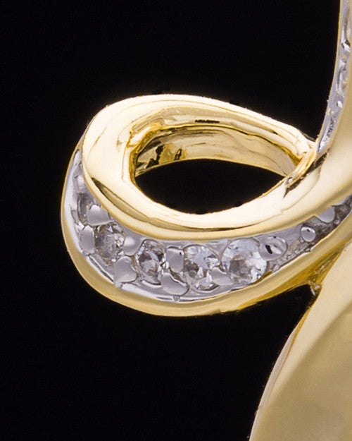 Gold Plated Fluid Cross Keepsake Jewelry