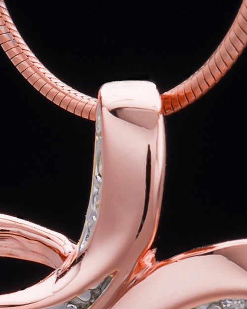 Rose Gold Plated Fluid Cross Keepsake Jewelry