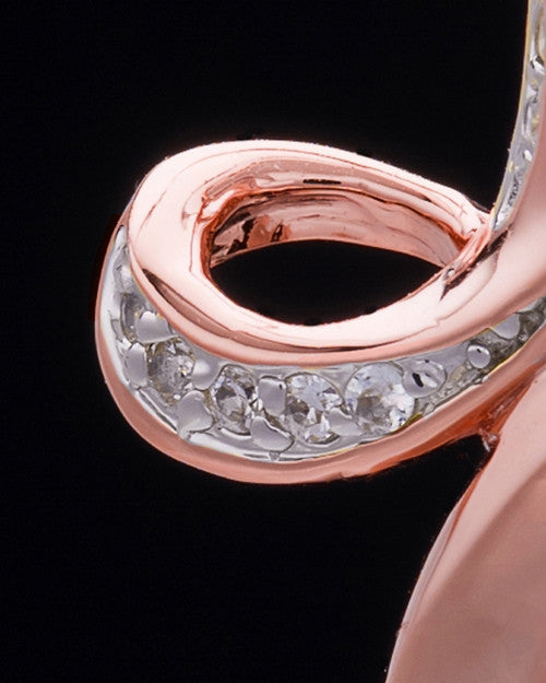 Rose Gold Plated Fluid Cross Keepsake Jewelry