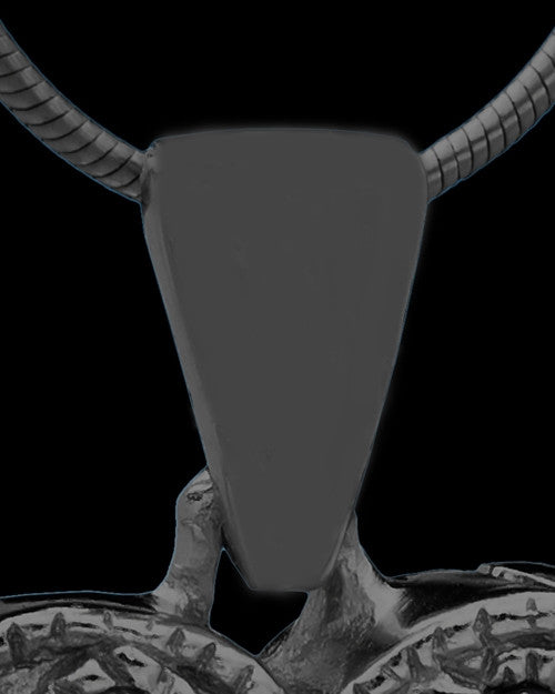 Black Plated Noble Heart Keepsake Jewelry