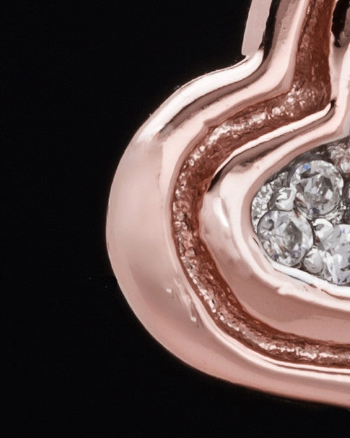 Rose Gold Plated Heart Trio Keepsake Jewelry