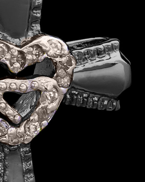 Black Plated Cross of Love Keepsake Jewelry