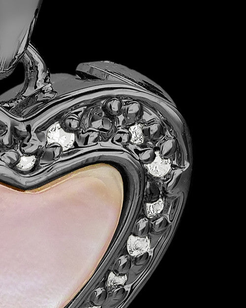 Black Plated Sunset Heart Keepsake Jewelry