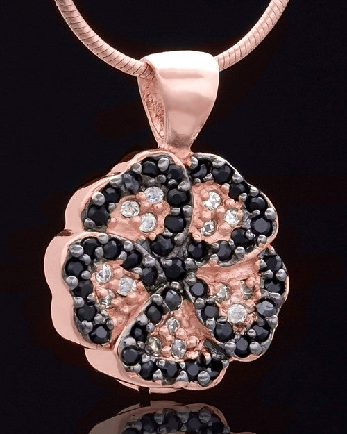 Rose Gold Plated Night Pansy Keepsake Jewelry