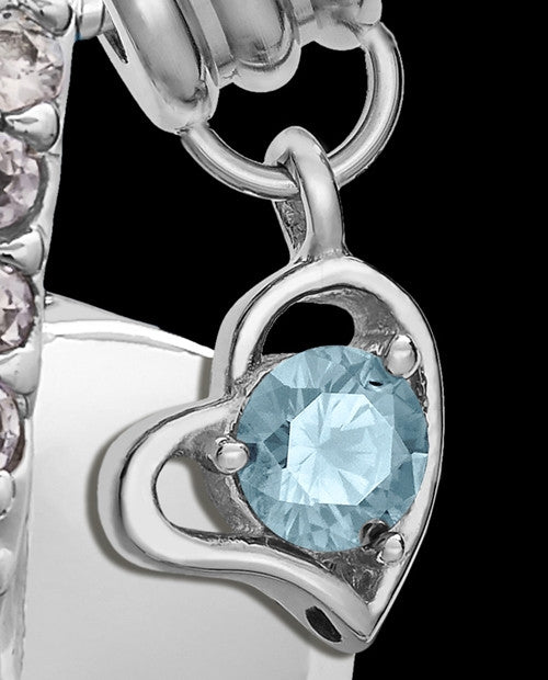 Sterling Silver March Weeping Heart Keepsake Jewelry