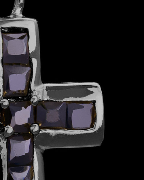 Black Plated Refined Cross Keepsake Jewelry