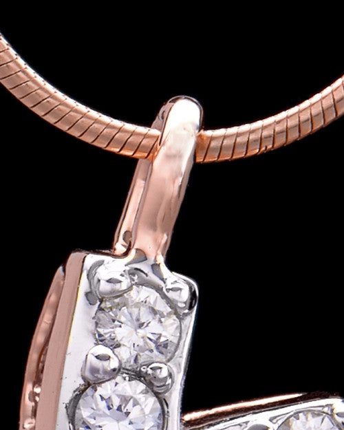 Rose Gold Plated Hugs and Kisses Keepsake Jewelry