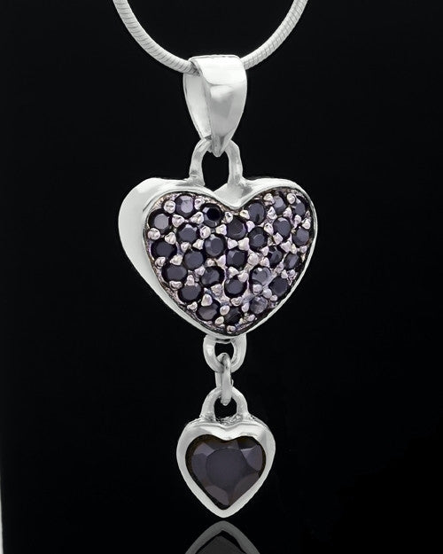 Silver Plated Trickling Heart Keepsake Jewelry