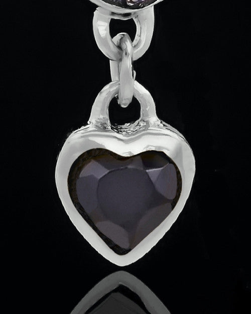 Silver Plated Trickling Heart Keepsake Jewelry