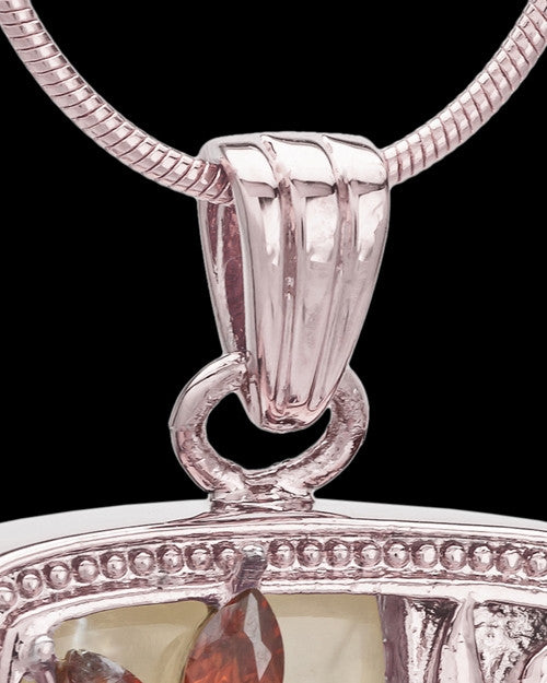 Spring Garden Urn Pendant in Rose Gold