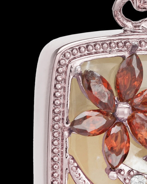 Spring Garden Urn Pendant in Rose Gold
