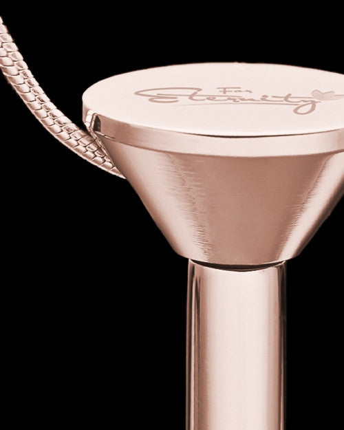 Rose Gold Stainless Millenium Cremation Pendant with Steadfast Charm