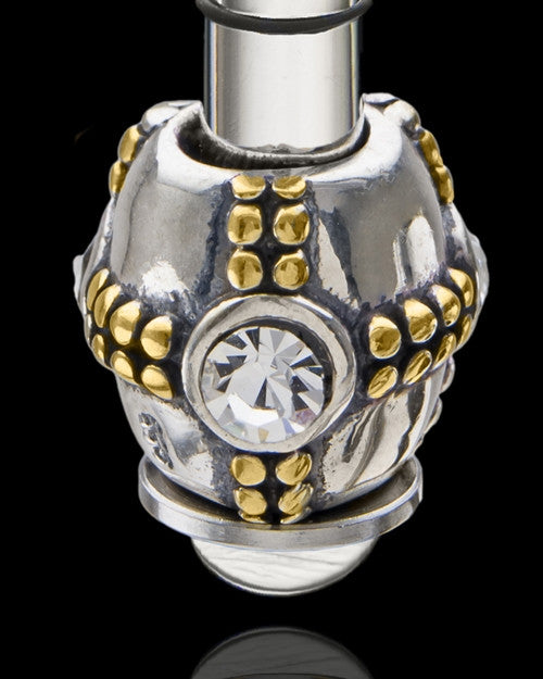 Stainless Steel Millenium Cremation Pendant with Sparkle Charm