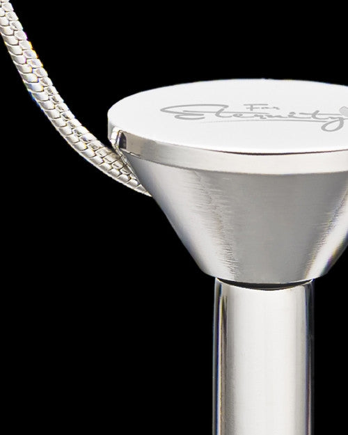 Stainless Millenium Cremation Pendant with Charmed Charm