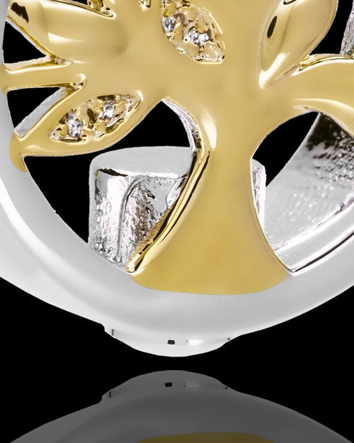 Sterling Silver and Gold Tree of Life Cremation Pendant
