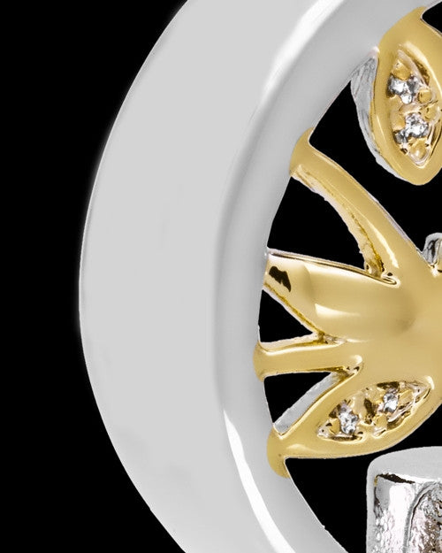 Sterling Silver and Gold Tree of Life Cremation Pendant