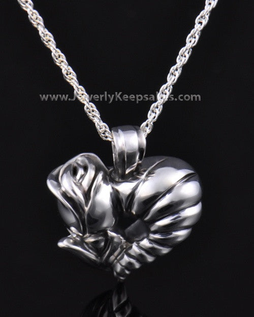 Memorial Locket Sterling Silver Roses Heart Keepsake